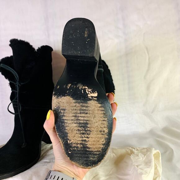 Ugg Jerene Boot Black Size 7.5 Original Dustbag - Picture 6 of 10
